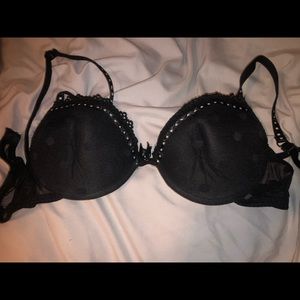 black polkadot bra